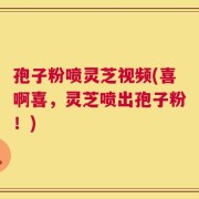 孢子粉喷灵芝视频(喜啊喜，灵芝喷出孢子粉！)