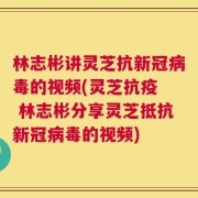 林志彬讲灵芝抗新冠病毒的视频(灵芝抗疫  林志彬分享灵芝抵抗新冠病毒的视频)