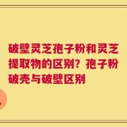 破壁灵芝孢子粉和灵芝提取物的区别？孢子粉破壳与破壁区别