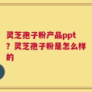 灵芝孢子粉产品ppt？灵芝孢子粉是怎么样的