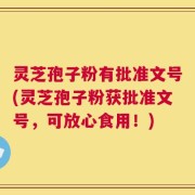 灵芝孢子粉有批准文号(灵芝孢子粉获批准文号，可放心食用！)