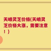 天峨灵芝价格(天峨灵芝价格大涨，需要注意！)