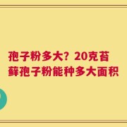 孢子粉多大？20克苔藓孢子粉能种多大面积