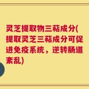 灵芝提取物三萜成分(提取灵芝三萜成分可促进免疫系统，逆转肠道紊乱)