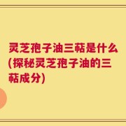 灵芝孢子油三萜是什么(探秘灵芝孢子油的三萜成分)