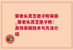 荣老头灵芝孢子粉采摘_荣老头灵芝孢子粉：高效采摘技术与方法介绍