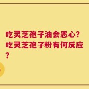 吃灵芝孢子油会恶心？吃灵芝孢子粉有何反应？