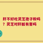 肝不好吃灵芝孢子粉吗？灵芝对肝脏有害吗