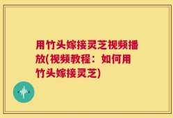 用竹头嫁接灵芝视频播放(视频教程：如何用竹头嫁接灵芝)