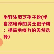 半野生灵芝孢子粉(半自然培养的灵芝孢子粉：提高免疫力的天然选择)
