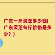 广东一斤灵芝多少钱(广东灵芝每斤价格是多少？)