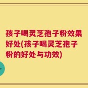 孩子喝灵芝孢子粉效果好处(孩子喝灵芝孢子粉的好处与功效)