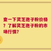 查一下灵芝孢子粉价格？了解灵芝孢子粉的市场行情？