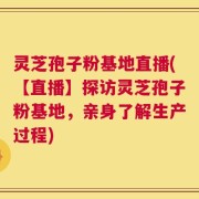 灵芝孢子粉基地直播(【直播】探访灵芝孢子粉基地，亲身了解生产过程)