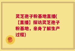 灵芝孢子粉基地直播(【直播】探访灵芝孢子粉基地，亲身了解生产过程)