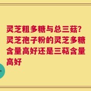 灵芝粗多糖与总三菇？灵芝孢子粉的灵芝多糖含量高好还是三萜含量高好