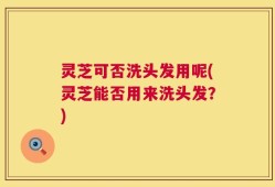 灵芝可否洗头发用呢(灵芝能否用来洗头发？)