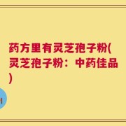 药方里有灵芝孢子粉(灵芝孢子粉：中药佳品)