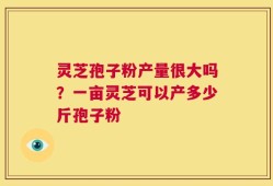 灵芝孢子粉产量很大吗？一亩灵芝可以产多少斤孢子粉