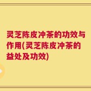 灵芝陈皮冲茶的功效与作用(灵芝陈皮冲茶的益处及功效)