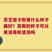 灵芝孢子粉用什么杯子最好？发霉的杯子可以用消毒粉清洗吗