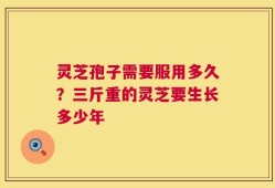 灵芝孢子需要服用多久？三斤重的灵芝要生长多少年