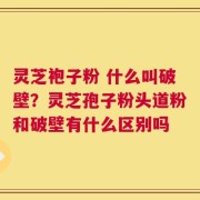 灵芝袍子粉 什么叫破壁？灵芝孢子粉头道粉和破壁有什么区别吗