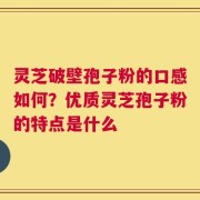 灵芝破壁孢子粉的口感如何？优质灵芝孢子粉的特点是什么