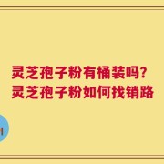 灵芝孢子粉有桶装吗？灵芝孢子粉如何找销路