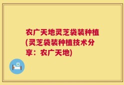农广天地灵芝袋装种植(灵芝袋装种植技术分享：农广天地)