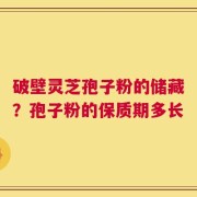 破壁灵芝孢子粉的储藏？孢子粉的保质期多长