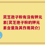 灵芝孢子粉有没有钾元素(灵芝孢子粉的钾元素含量及其作用简介)