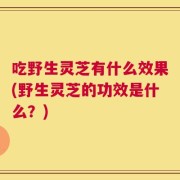 吃野生灵芝有什么效果(野生灵芝的功效是什么？)