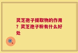 灵芝孢子提取物的作用？灵芝孢子粉有什么好处