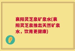 襄阳灵芝泉矿泉水(襄阳灵芝泉推出天然矿泉水，饮用更健康)