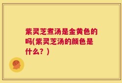紫灵芝煮汤是金黄色的吗(紫灵芝汤的颜色是什么？)