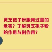 灵芝孢子粉服用过量的危害？了解灵芝孢子粉的作用与副作用？