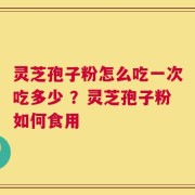 灵芝孢子粉怎么吃一次吃多少 ？灵芝孢子粉如何食用