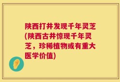 陕西打井发现千年灵芝(陕西古井惊现千年灵芝，珍稀植物或有重大医学价值)