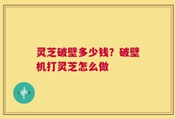 灵芝破壁多少钱？破壁机打灵芝怎么做