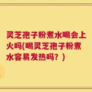 灵芝孢子粉煮水喝会上火吗(喝灵芝孢子粉煮水容易发热吗？)