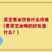灵芝煮水饮有什么作用(煮灵芝水喝的好处是什么？)
