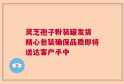 灵芝孢子粉装罐发货 精心包装确保品质即将送达客户手中