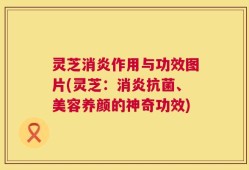 灵芝消炎作用与功效图片(灵芝：消炎抗菌、美容养颜的神奇功效)
