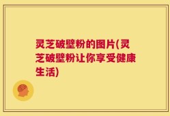 灵芝破壁粉的图片(灵芝破壁粉让你享受健康生活)
