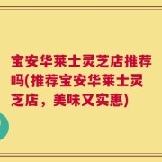 宝安华莱士灵芝店推荐吗(推荐宝安华莱士灵芝店，美味又实惠)