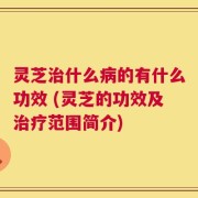 灵芝治什么病的有什么功效 (灵芝的功效及治疗范围简介)