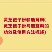 灵芝孢子粉和鹿茸粉(灵芝孢子粉与鹿茸粉的功效及使用方法概述)