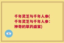 千年灵芝与千年人参(千年灵芝与千年人参：神奇的草药盛宴)