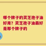 哪个牌子的灵芝孢子油好用？灵芝孢子油最好是那个牌子的